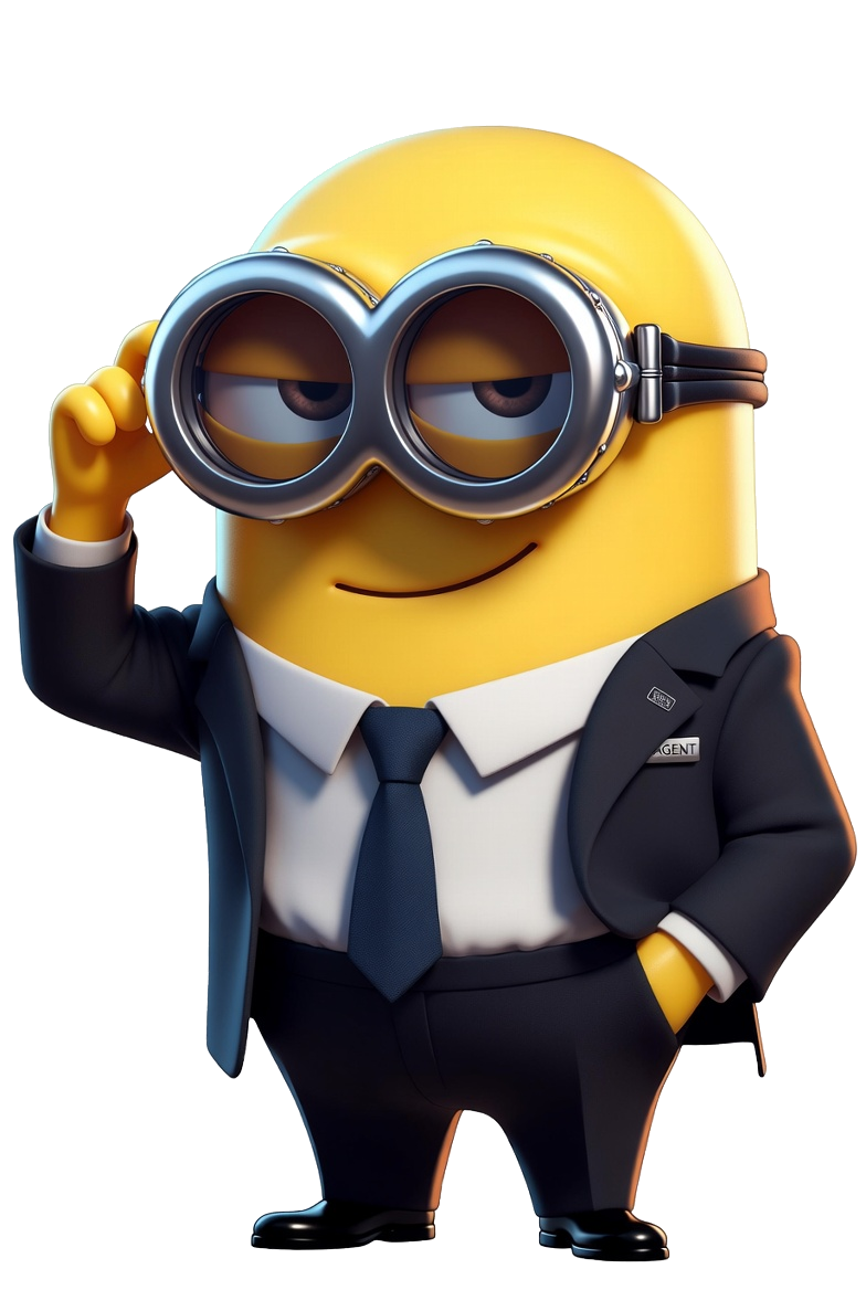 Agent Minion mascot logo